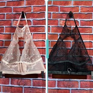 Victoria’s Secret Very Sexy Velvet‎ Trim Bralette Bundle Lot of 2 NWOT Large